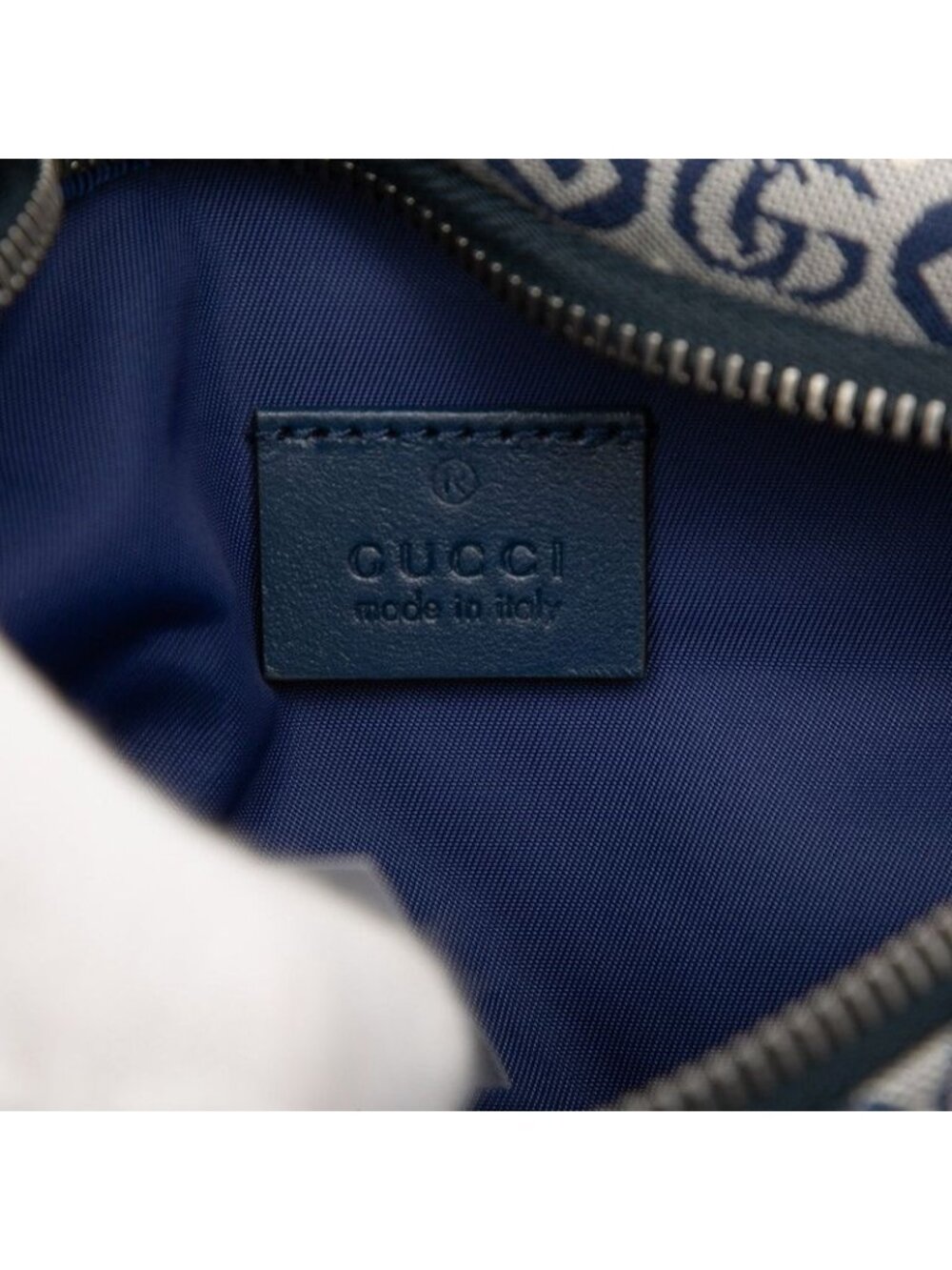 Gucci Children's GG Logo Belt Bag Kids Fabbd Navy Multicolor Canvas - Picture 5 of 7